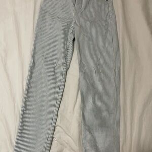 Old Navy Light Blue and White Pinstriped Women’s Jeans